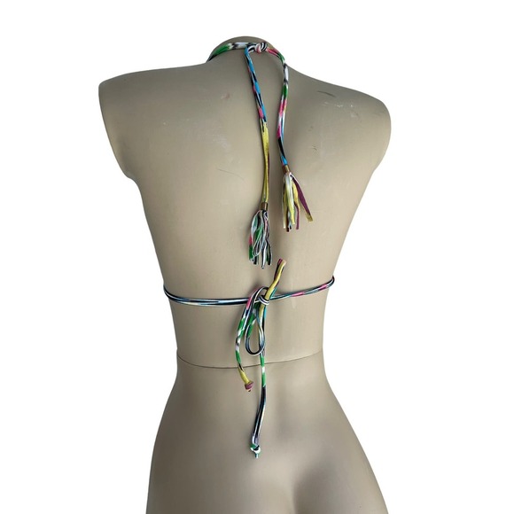 R Collection by Raisins Ikat String Halter Bikini Swimsuit Top Size S - Picture 2 of 4